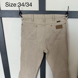 Wrangler khaki denim jean